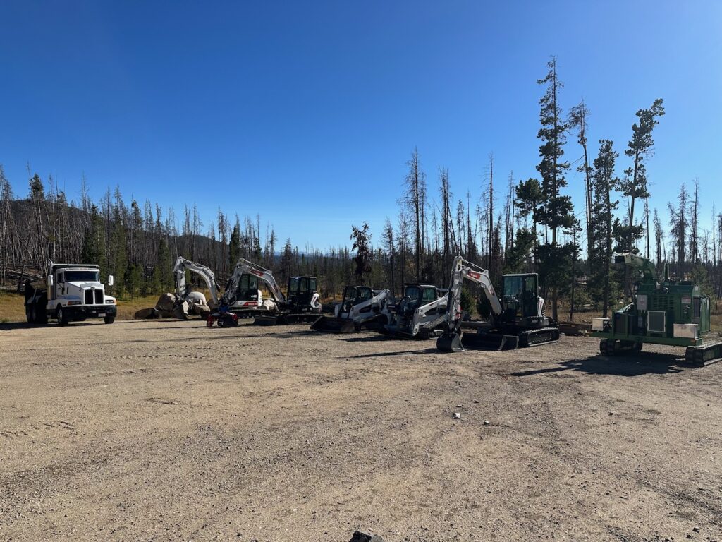 Professional land clearing services by Columbia Land Clearing equipment team