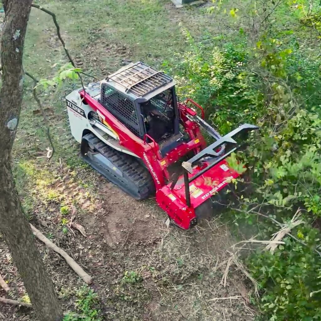 Forestry mulching with a skid steer
