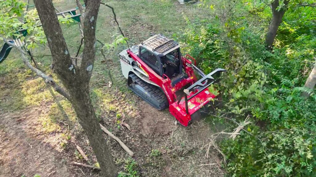 Forestry mulching with a skid steer